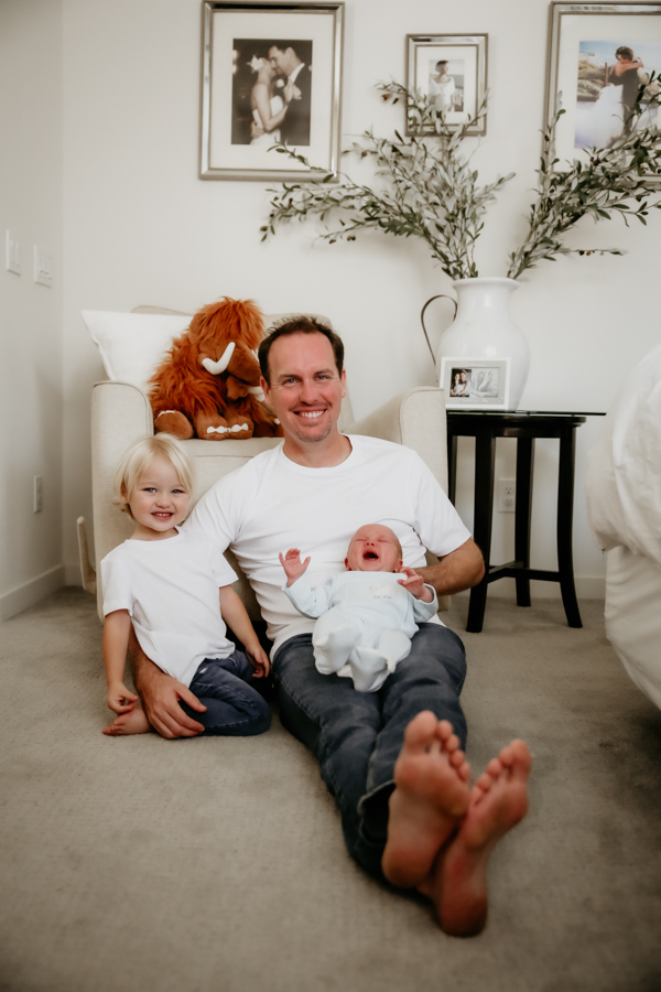 family portraits, father and sons, newborn